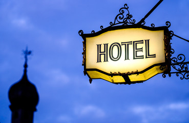 Canvas Print - hotel sign