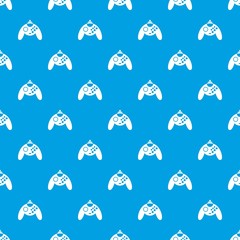 Gamepad pattern seamless blue