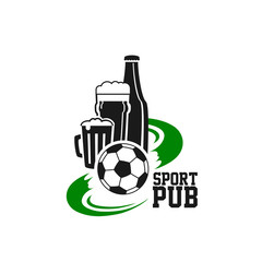 Wall Mural - Sport beer pub isolated icon