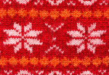 Winter Themed Wool Pattern Macro