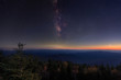The Milky Way rises over Clingman's Dome in Great Smoky Mountains National Park