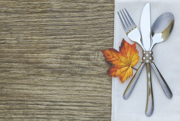 Wall Mural - Autumn Thanksgiving Table Setting