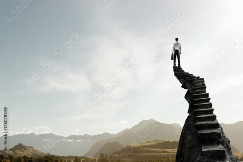 Fotomural Concept of success and achieving your goal. Mixed media