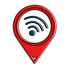 Sticker - pointer location with wifi signal