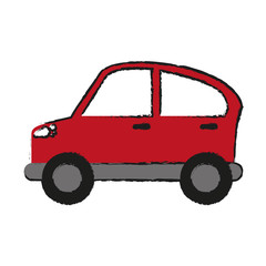 Sticker - car coupe sideview icon image vector illustration design