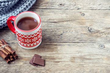 Canvas Print - Christmas hot chocolate drink