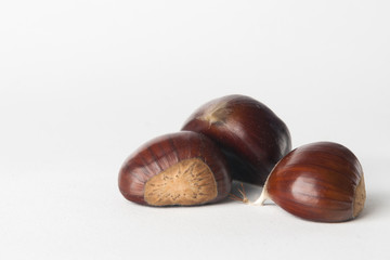 Chestnuts isolated