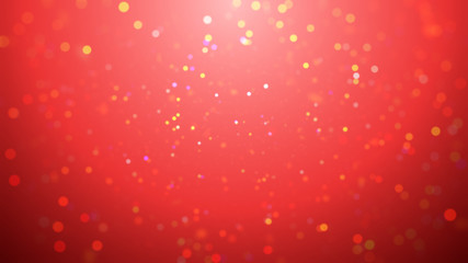 Wall Mural - blur background with bokeh effect, Out of focus background. Colorful lights bokeh on red background, blur dust motion graphic, Particle motion, gradient radial effect