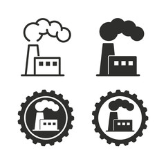 Wall Mural - Factory icon set.
