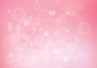 © Andy - Bokeh effect and heart pink love paper background