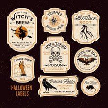 Halloween Bottle Labels