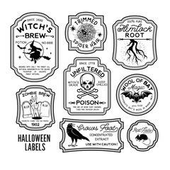 Halloween Bottle Labels