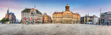 Fototapeta Miasto - Royal Palace on the dam square in Amsterdam, Netherlands, panorama.