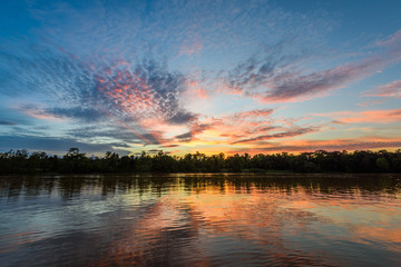 Sunset on the Kinabatangan