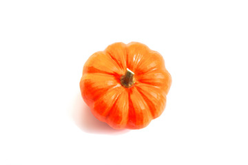 Single fresh Pumpkin isolate on white background