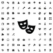Theatre mask icon. set of filled entertainment icons.