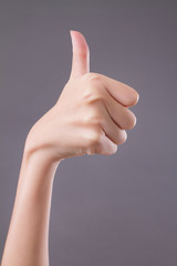 hand showing thumb up, like, good, approval, acceptance, okay, ok, positive gesture