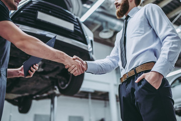 Wall Mural - Men in auto service