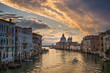Grand canal in Venice at sunrise, Italy