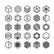 hexagon geometric vector icon , ornament