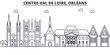 France, Orleans architecture line skyline illustration. Linear vector cityscape with famous landmarks, city sights, design icons. Landscape wtih editable strokes