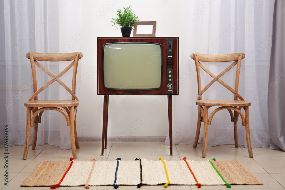 Design of interior with old TV