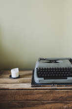 Typewriter And A Candle