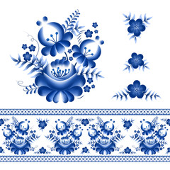 Wall Mural - Classic russian ghzel ornament