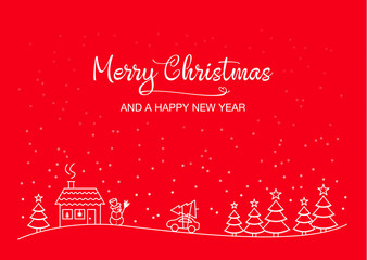 Wall Mural - christmas card template