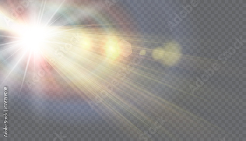 Fotografía Vector transparent sunlight special lens flare