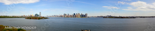 Plakat Panoramiczny widok na Nowy Jork z morza