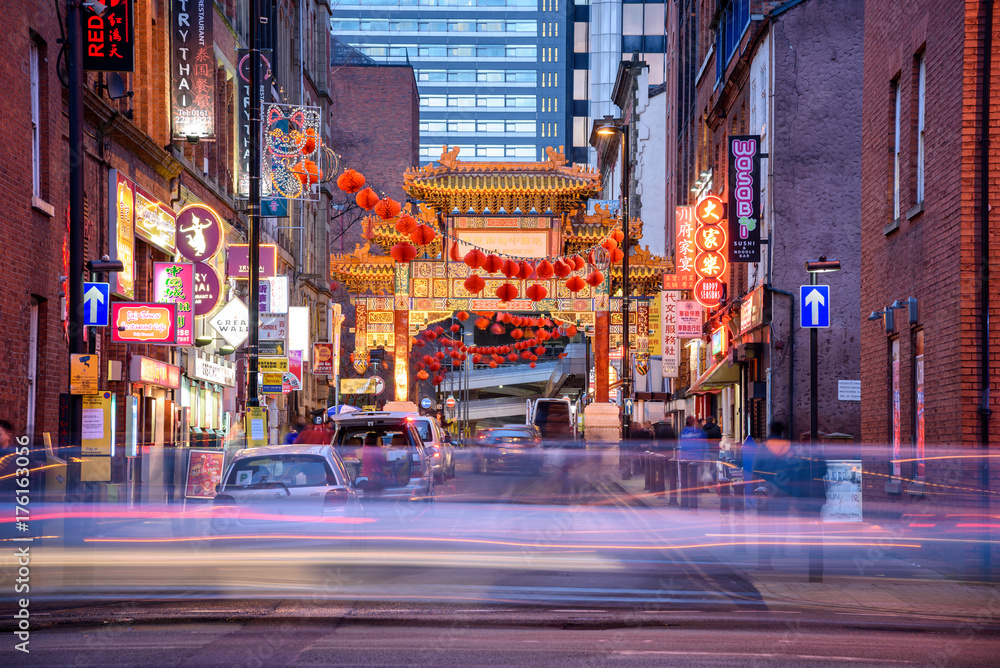Chinatown Manchester UK - obrazy, fototapety, plakaty 