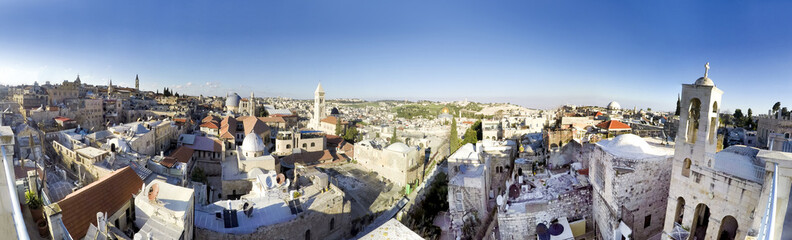 Panoramic of the old city of Jerusalem, Israel