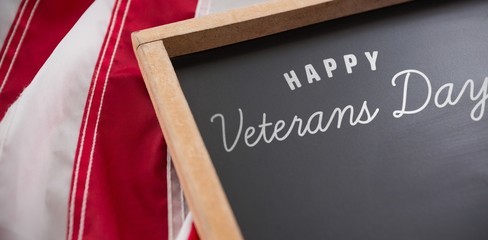 Canvas Print - Composite image of logo for veterans day in america 