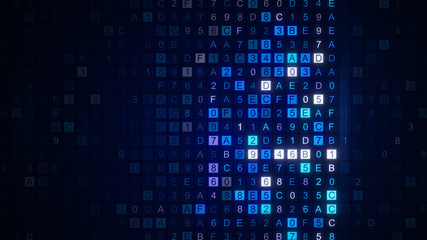 Wall Mural - digital hex data scan abstract technology concept