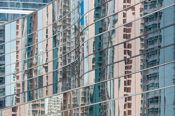 Wall Mural - Glass reflection of building facade