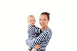 © demphoto - Mom is holding a son in vests