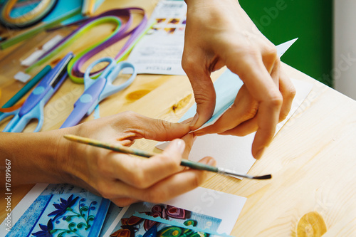 Cuadros en Lienzo making of scrapbook greeting card,