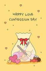 Wall Mural - Happy love confession day