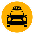 taxi circle yellow icon