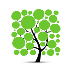 Aufkleber - Abstract circles tree, sketch for your design