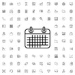 © Ilgun - Calendar icon. set of outline finance icons.