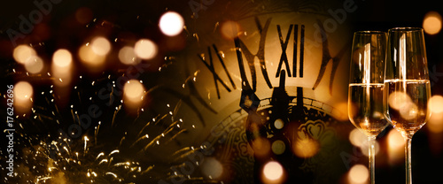 Zdjęcie XXL Nowy rok gratulacje z szampanem