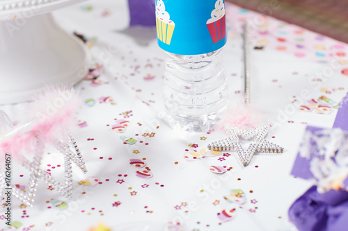 Pinturas sobre lienzo Festive table for a birthday party for girls
