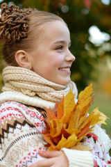 Wall Mural - portrait of pretty little girl