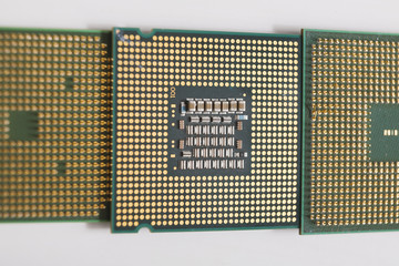 Poster - Computer processor chip close-up.