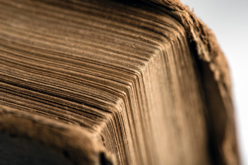 Old book, macro photo