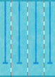 Olympic swimming pool with clean transparent blue water vector illustration