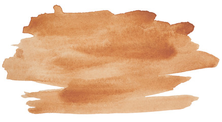 watercolor stain, brown for design