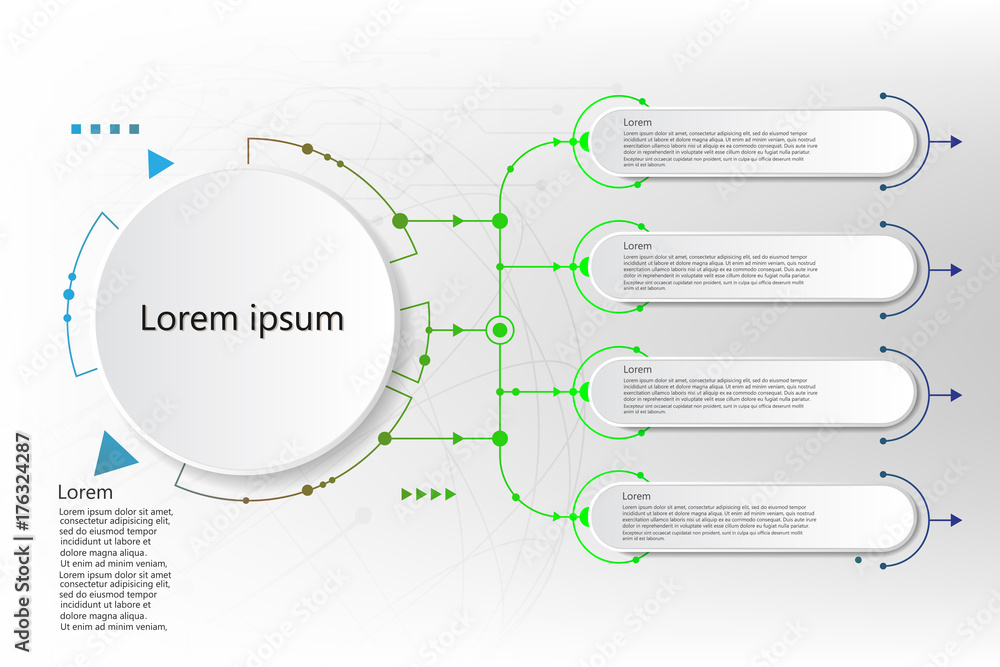 Vector Infographic label design with icons and 5 options or steps ...